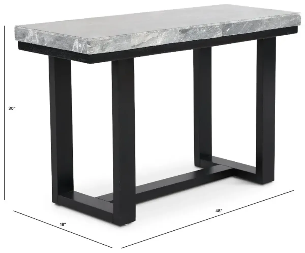 Luca Black and Gray Marble Sofa Table