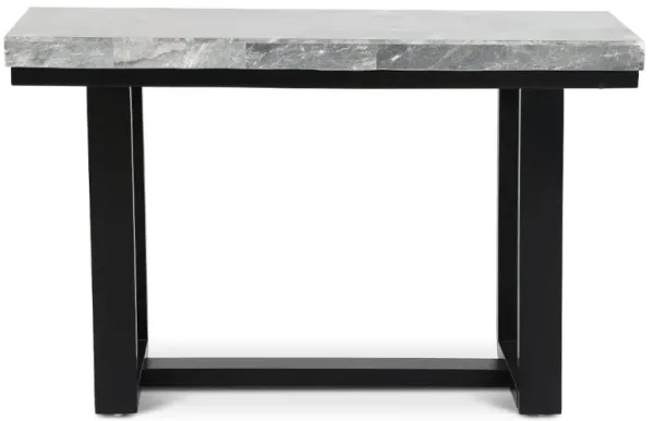 Luca Black and Gray Marble Sofa Table