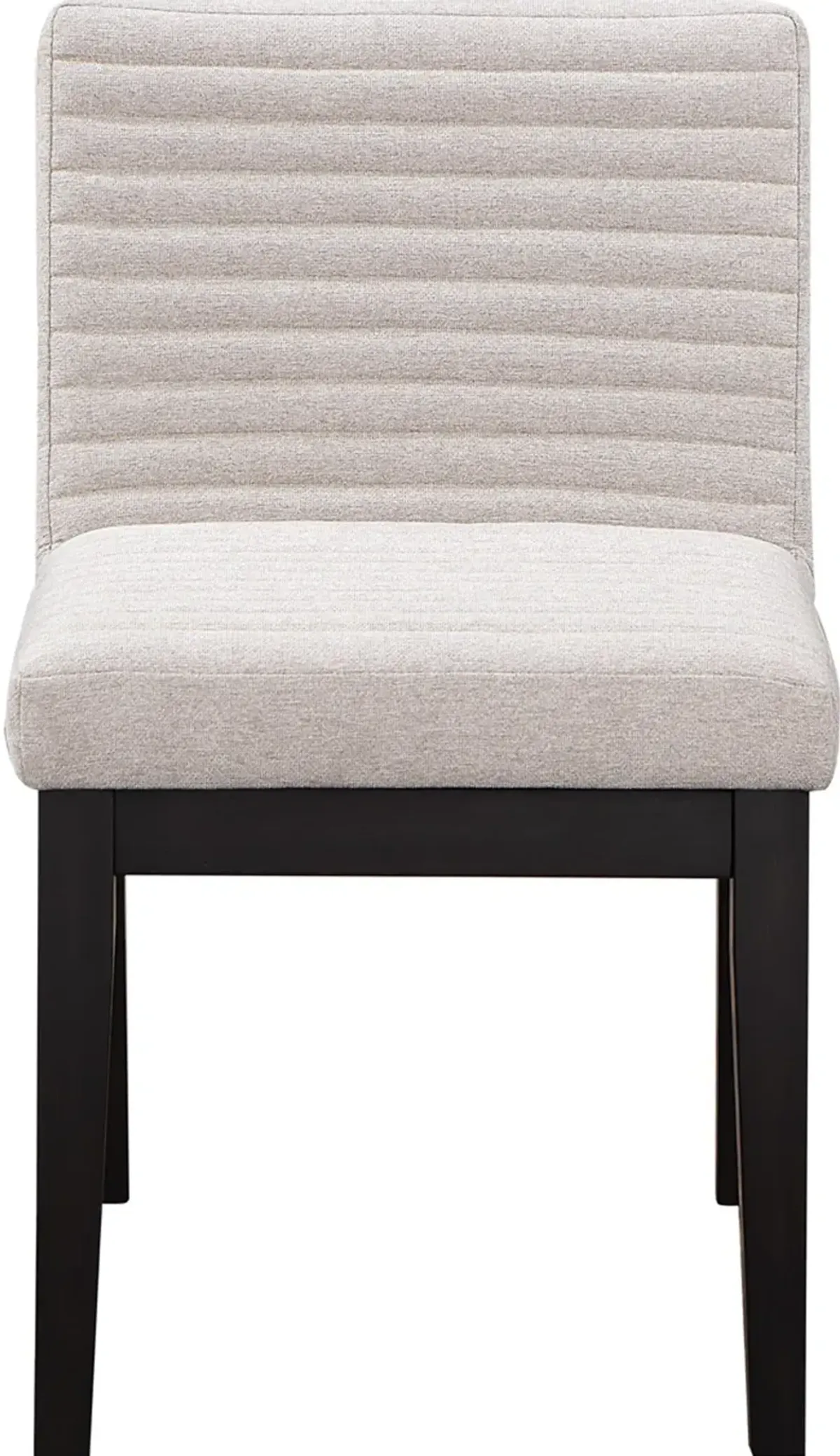 Jax Dark Brown and Light Gray Upholstered Dining Chair