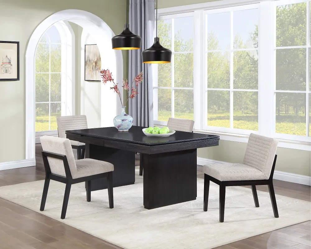 Jax Dark Brown 5 Piece Dining Set