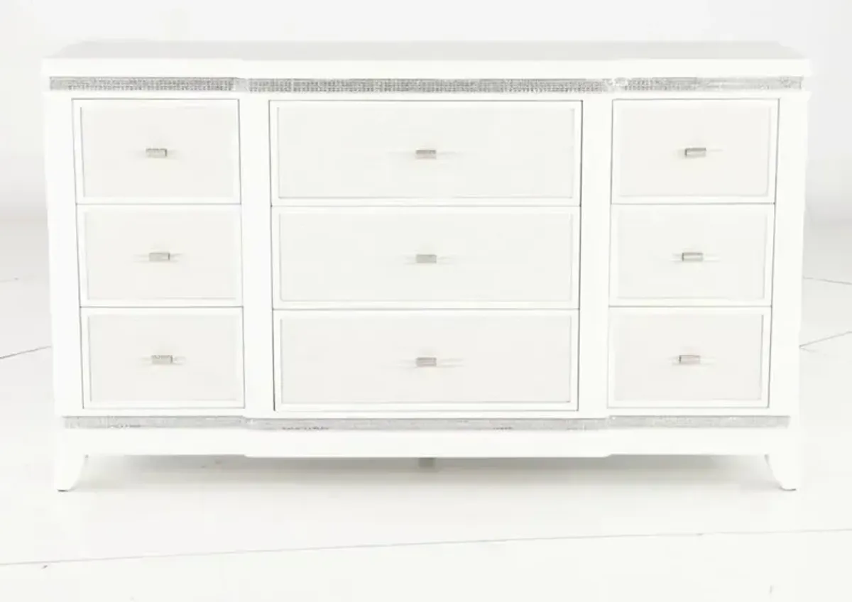 Celeste Sparkle White Dresser