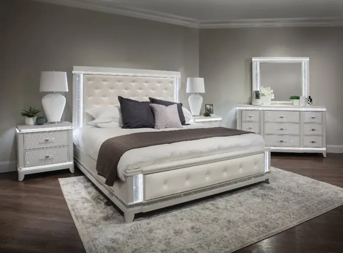 Celeste Sparkle White Dresser