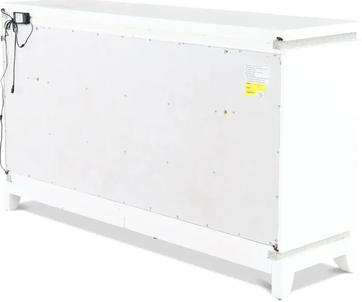 Celeste Sparkle White Dresser