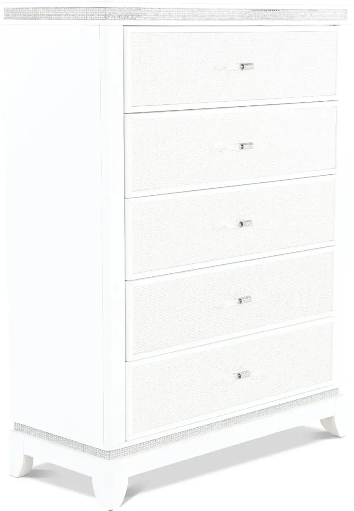 Celeste Sparkle White Chest of Drawers