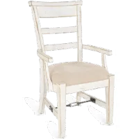 Marina White Sand Dining Arm Chair