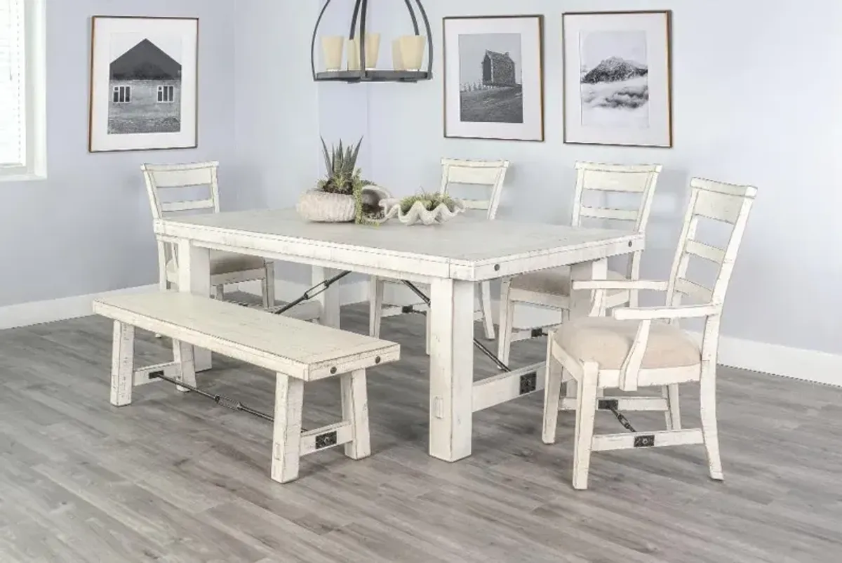 Marina White Sand Dining Bench