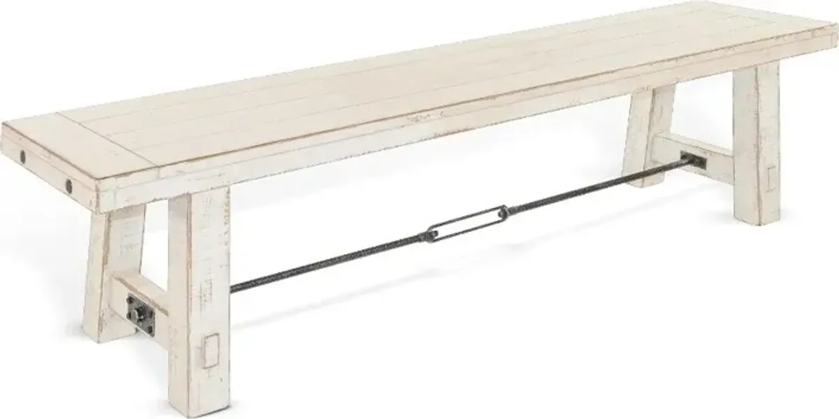 Marina White Sand Dining Bench