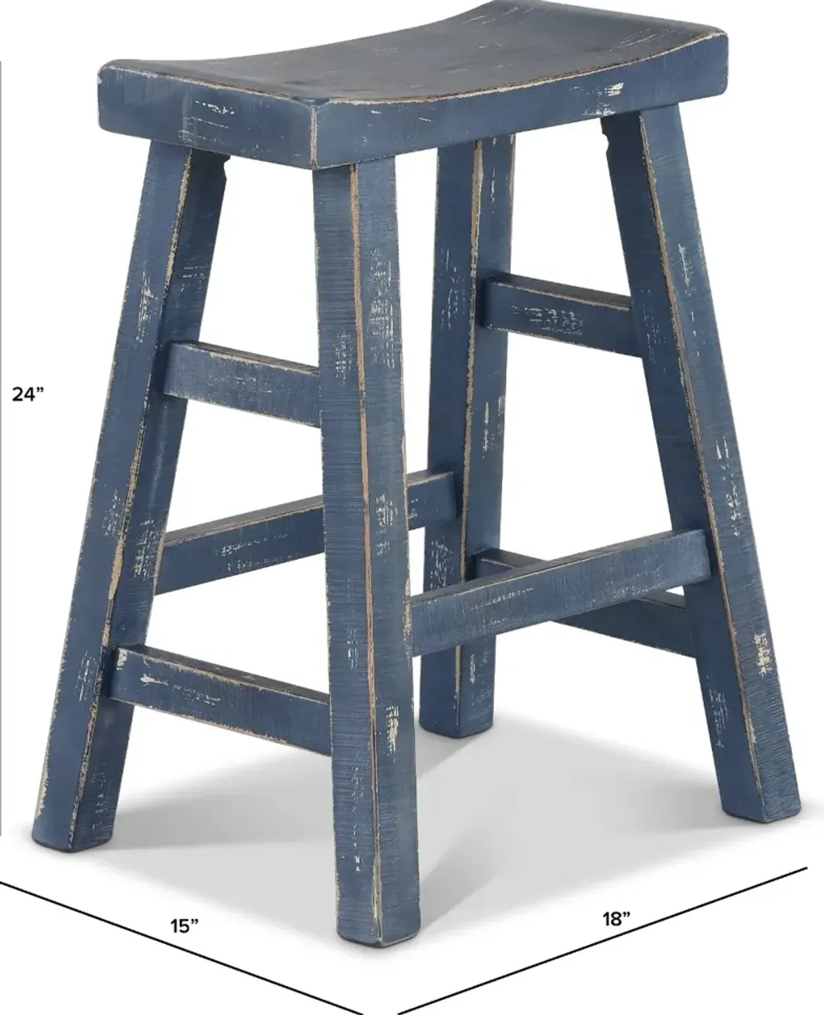 Beach Haven Blue Counter Height Stool