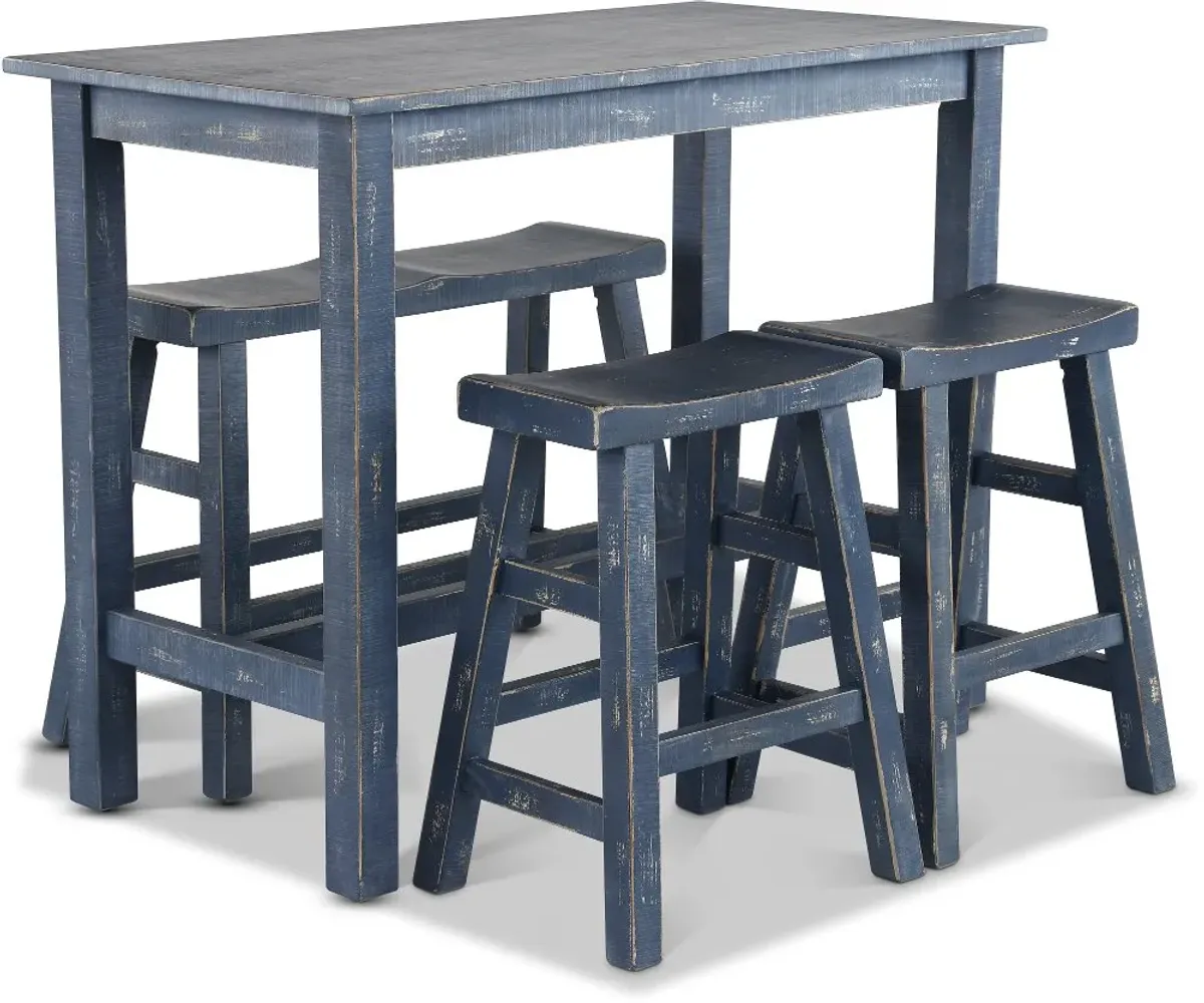 Beach Haven Blue Counter Height Stool