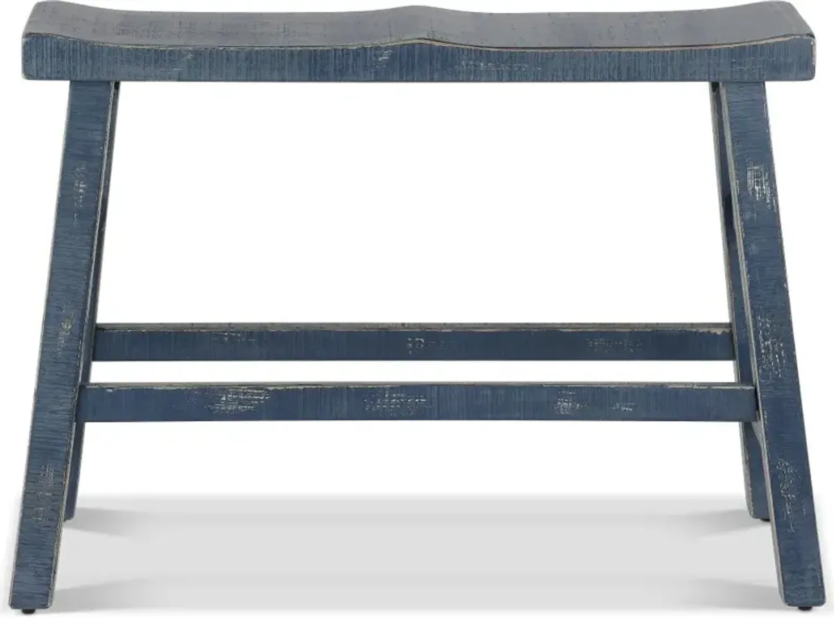 Beach Haven Blue Counter Height Dining Bench