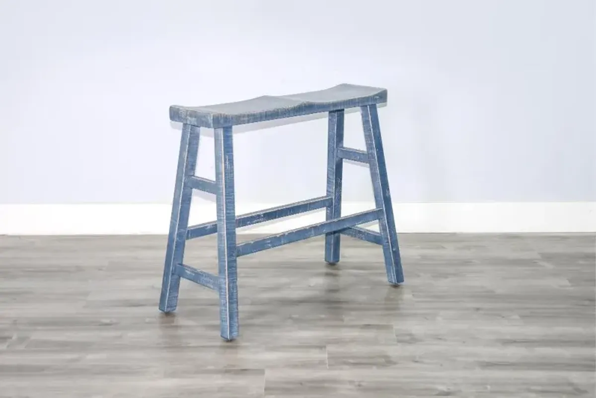 Beach Haven Blue Counter Height Dining Bench