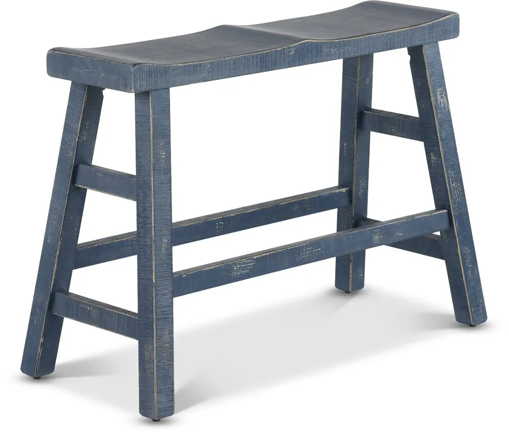 Beach Haven Blue Counter Height Dining Bench