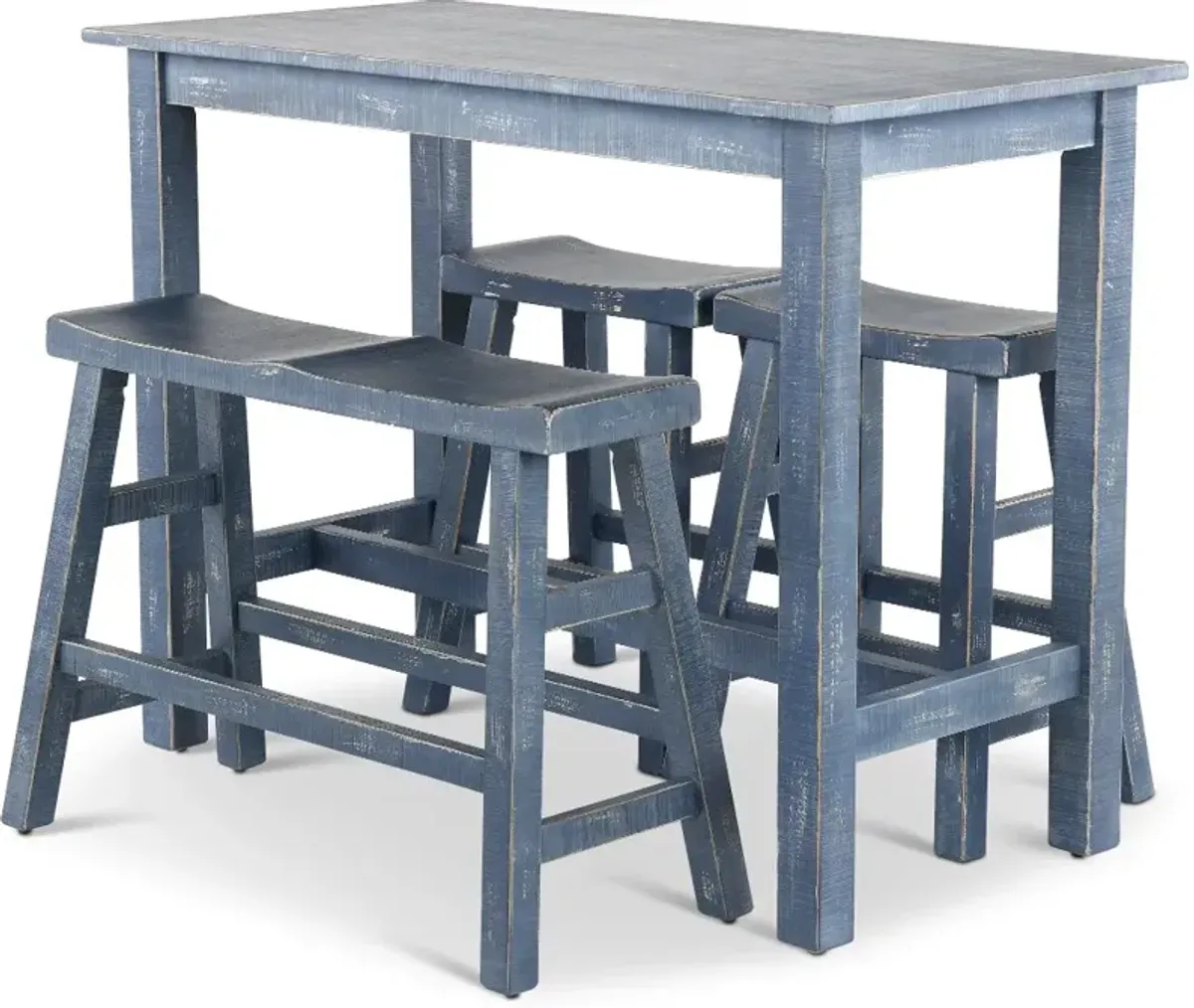 Beach Haven Blue 4 Piece Counter Height Dining Set