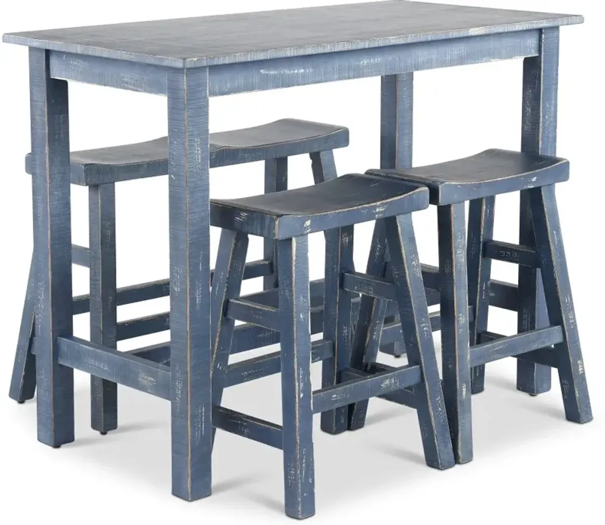 Beach Haven Blue 4 Piece Counter Height Dining Set