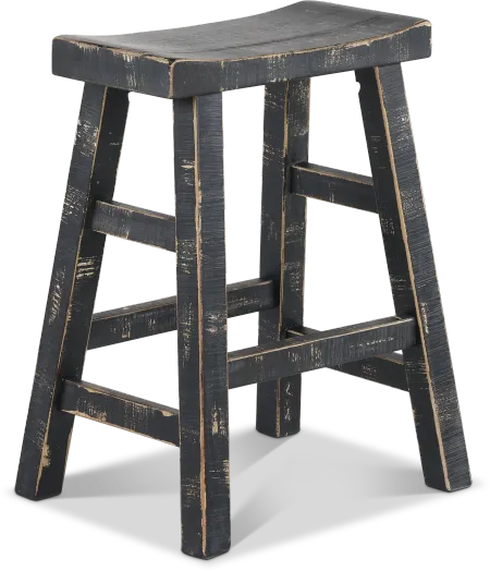 Beach Haven Black Counter Height Stool