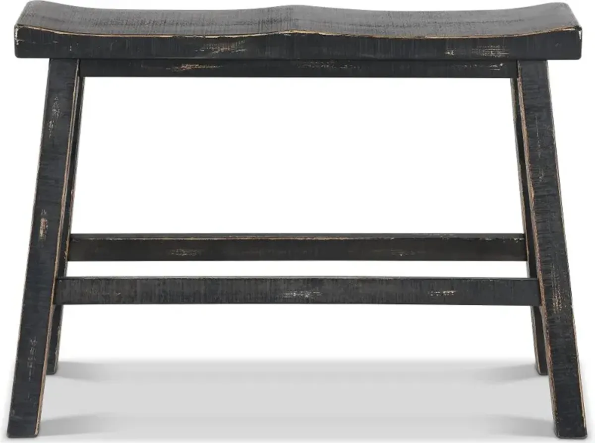 Beach Haven Black Counter Height Dining Bench