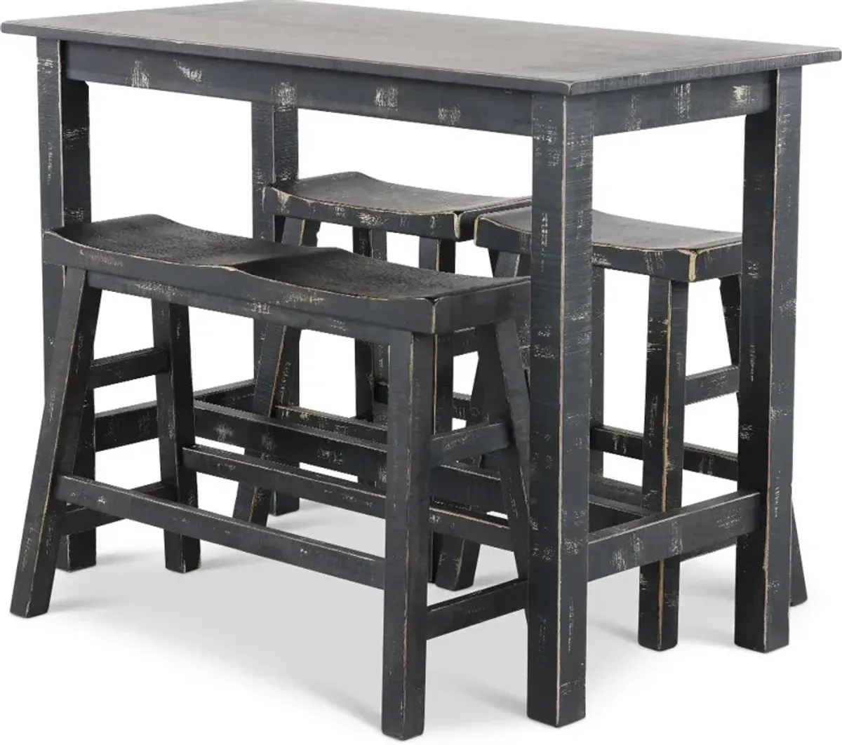 Beach Haven Black 4 Piece Counter Height Dining Set