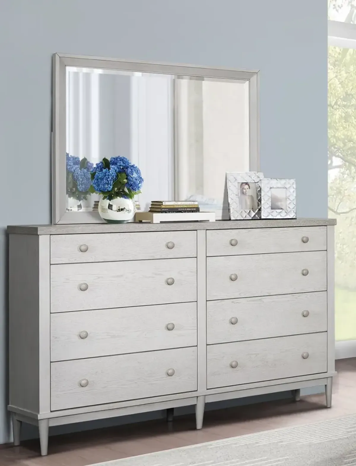 Coastal Farmhouse Gray Dresser