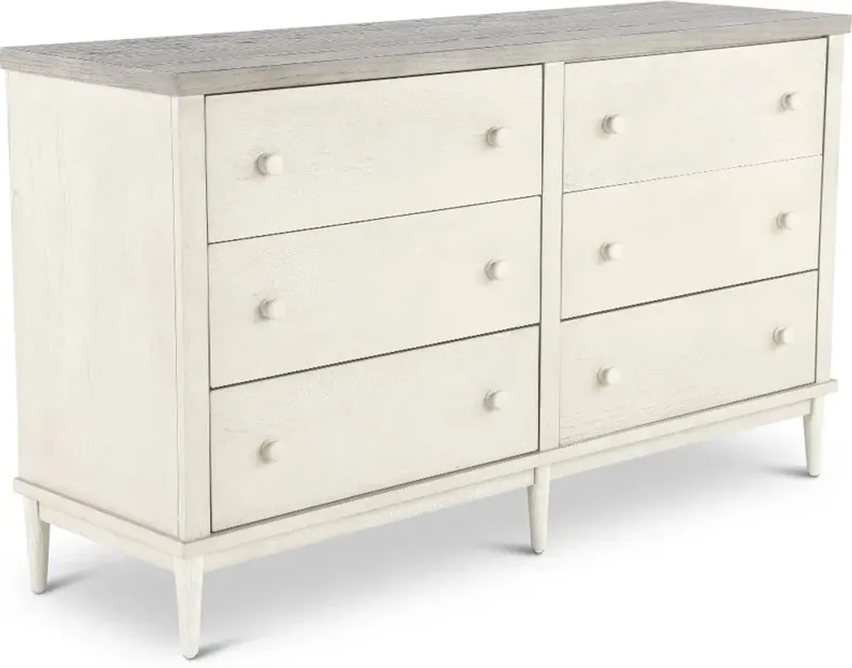 Coastal Farmhouse Gray Dresser