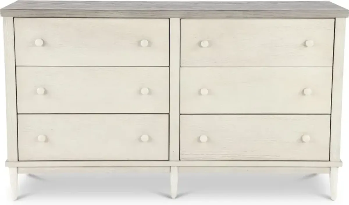 Coastal Farmhouse Gray Dresser