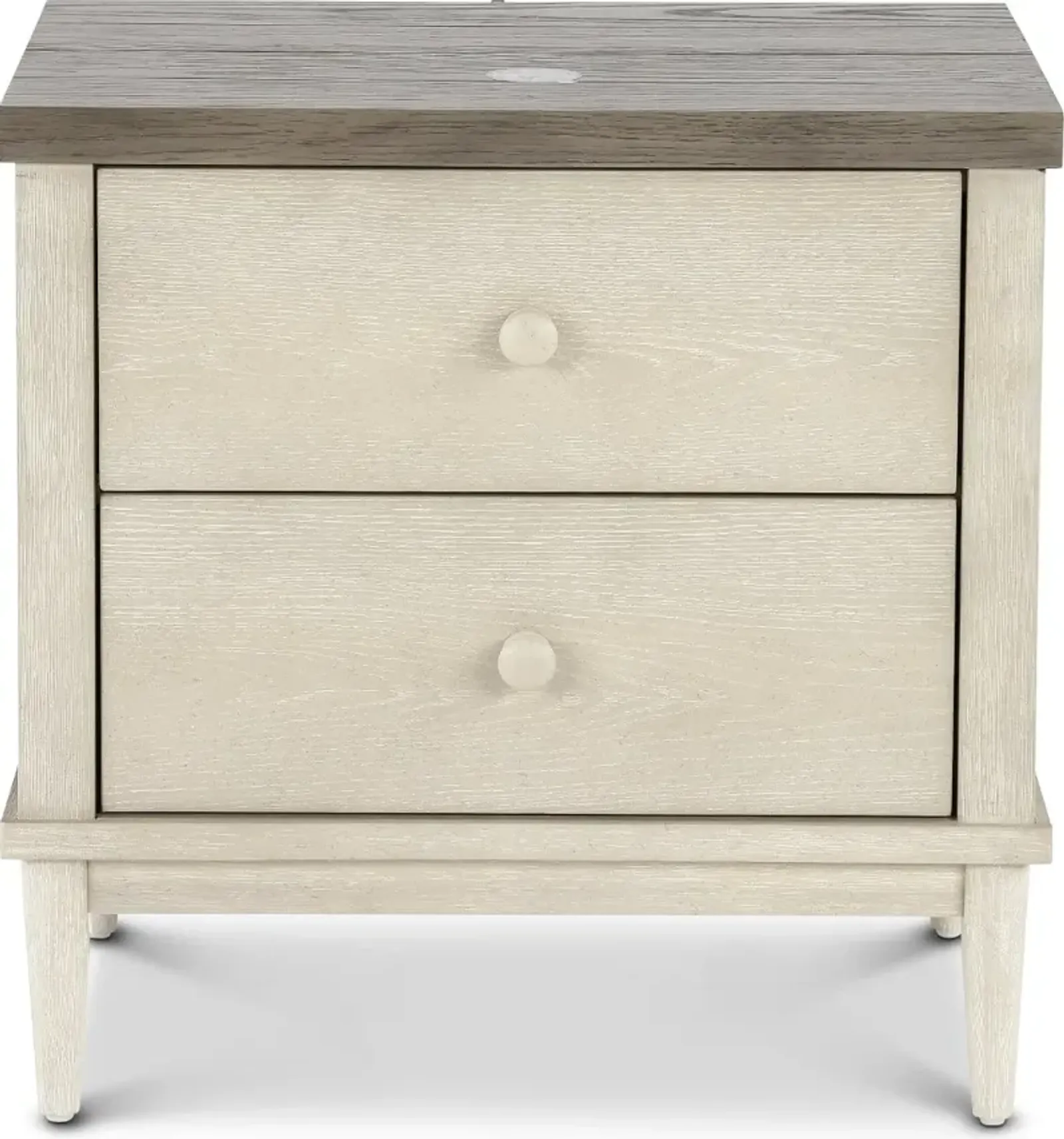 Coastal Farmhouse Gray Nightstand