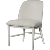 Coastal Farmhouse Gray Upholstered Dining Chair