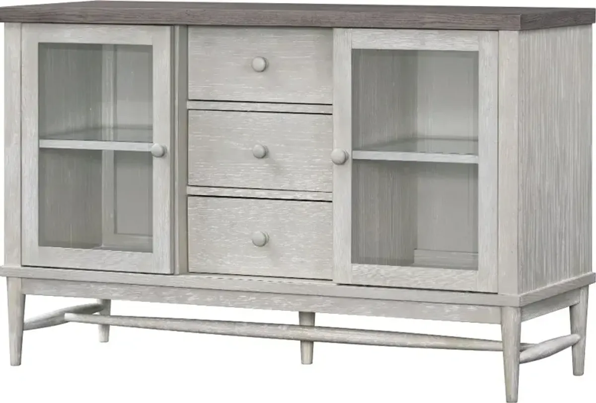 Coastal Farmhouse Gray Sideboard