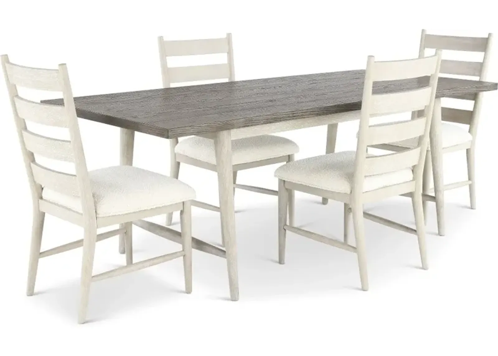 Coastal Farmhouse Gray 5 Piece Dining Set