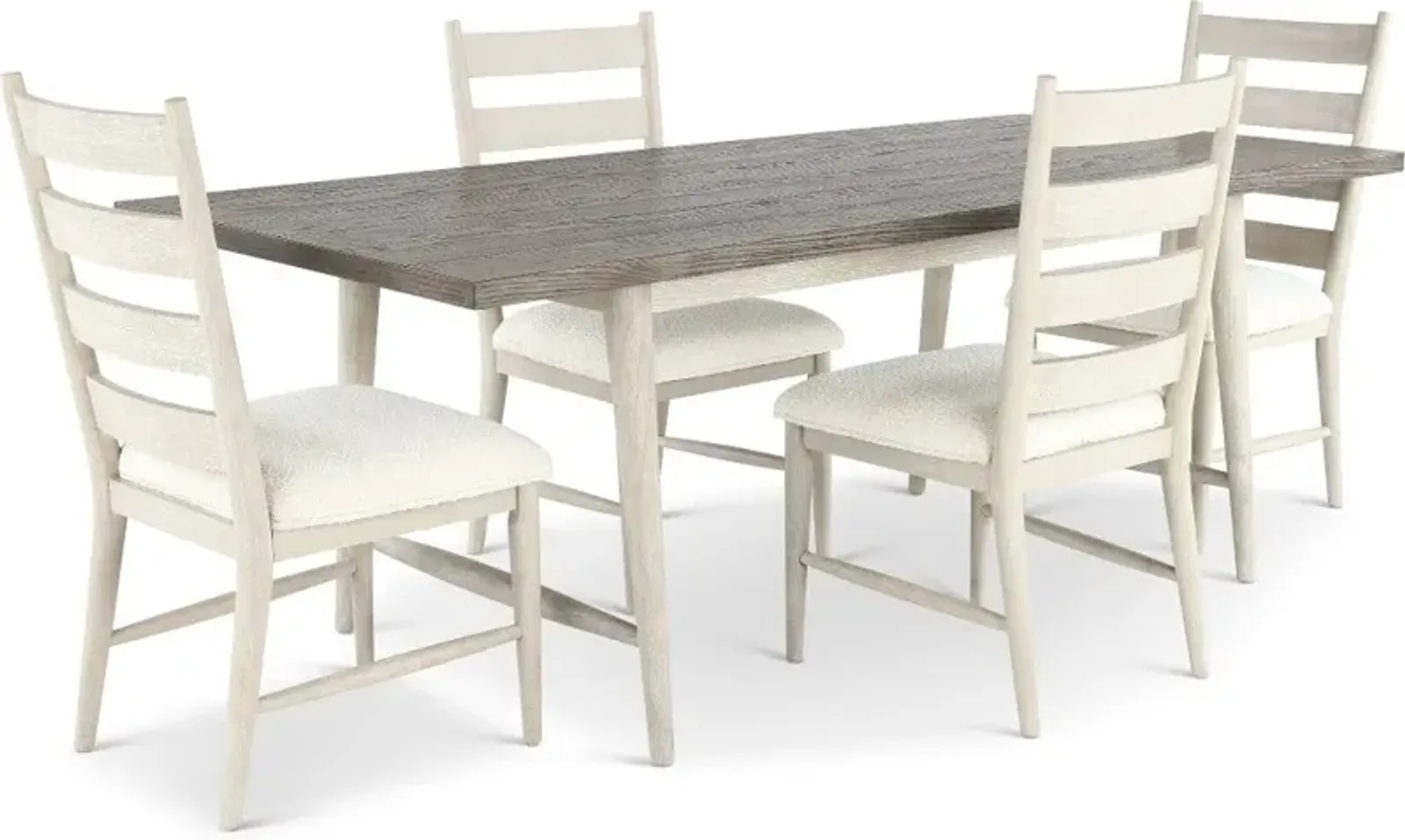 Coastal Farmhouse Gray 5 Piece Dining Set