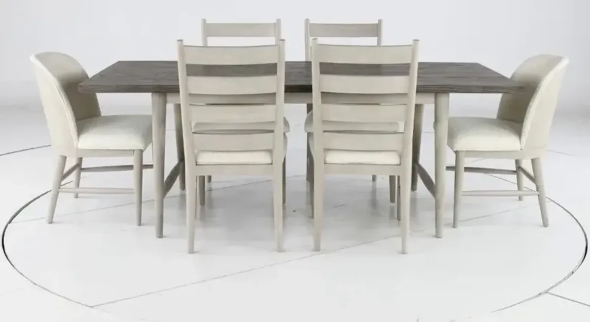 Coastal Farmhouse Gray 7 Piece Dining Set