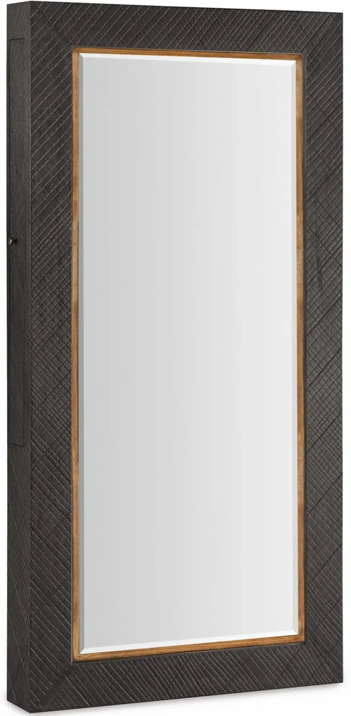 Big Sky Gray Floor Mirror with Jewelry Storage