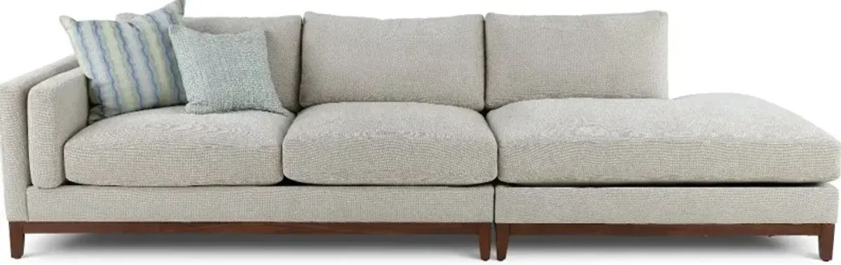 Kelsey Dove Beige 2 Piece Sectional