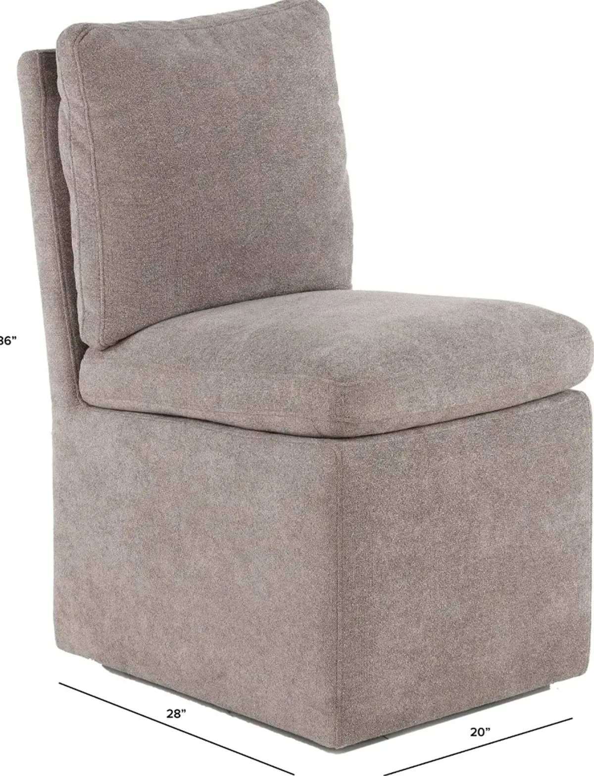 Elite Ash Gray Upholstered Dining Chair