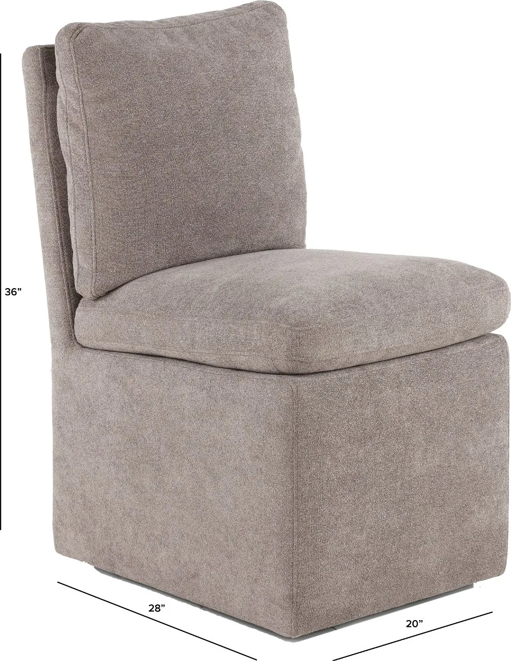 Elite Ash Gray Upholstered Dining Chair