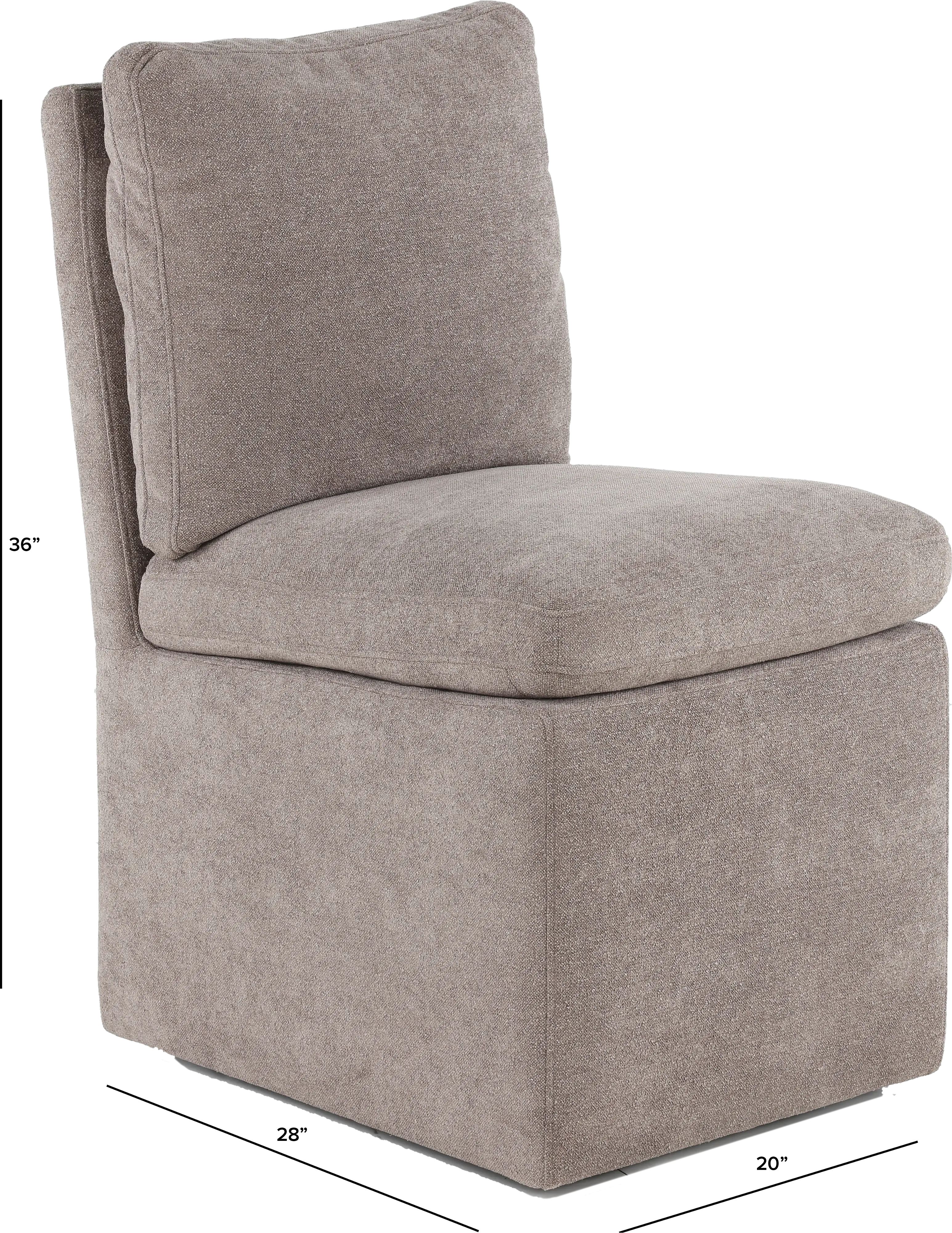 Elite Ash Gray Upholstered Dining Chair