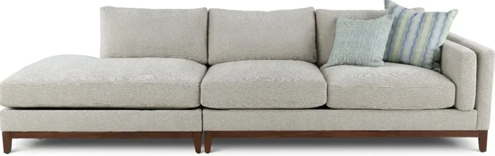 Kelsey Dove Beige 2 Piece Sectional