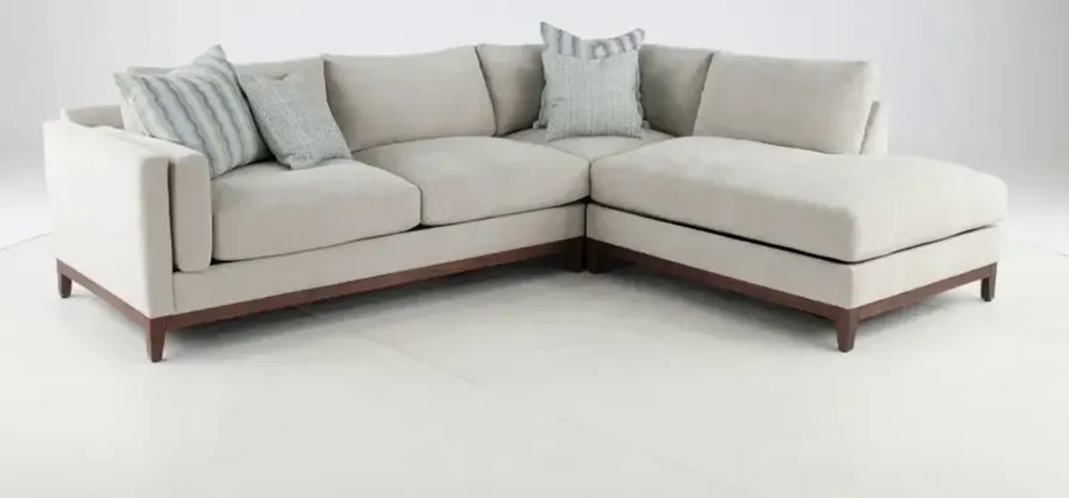 Kelsey Dove Beige 3 Piece Sectional