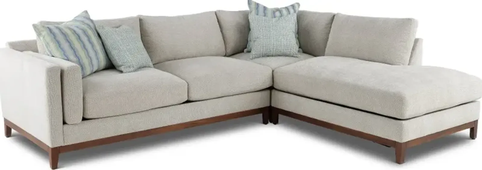 Kelsey Dove Beige 3 Piece Sectional