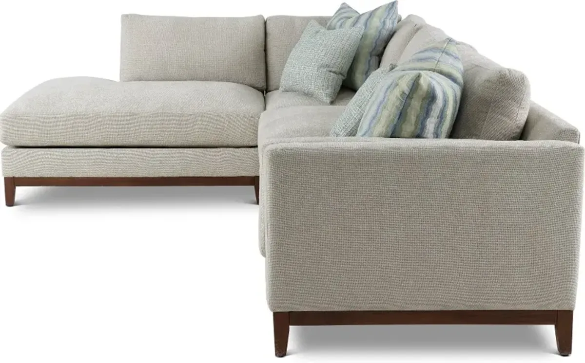 Kelsey Dove Beige 3 Piece Sectional