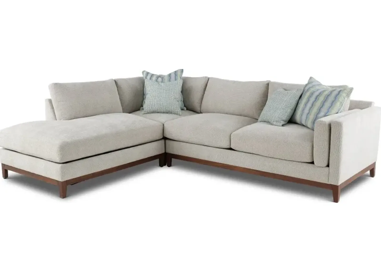 Kelsey Dove Beige 3 Piece Sectional