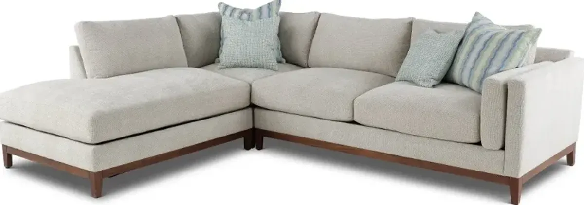 Kelsey Dove Beige 3 Piece Sectional