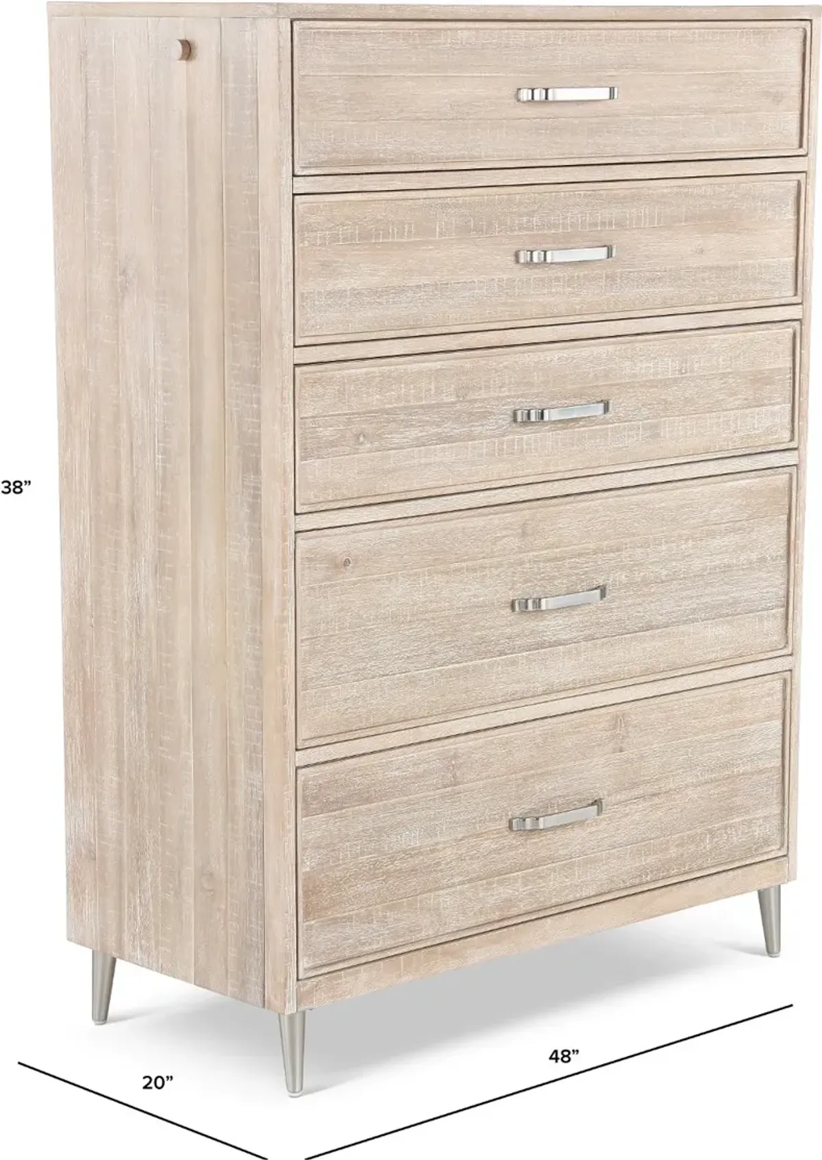 Morgan Acacia Wood Chest of Drawers