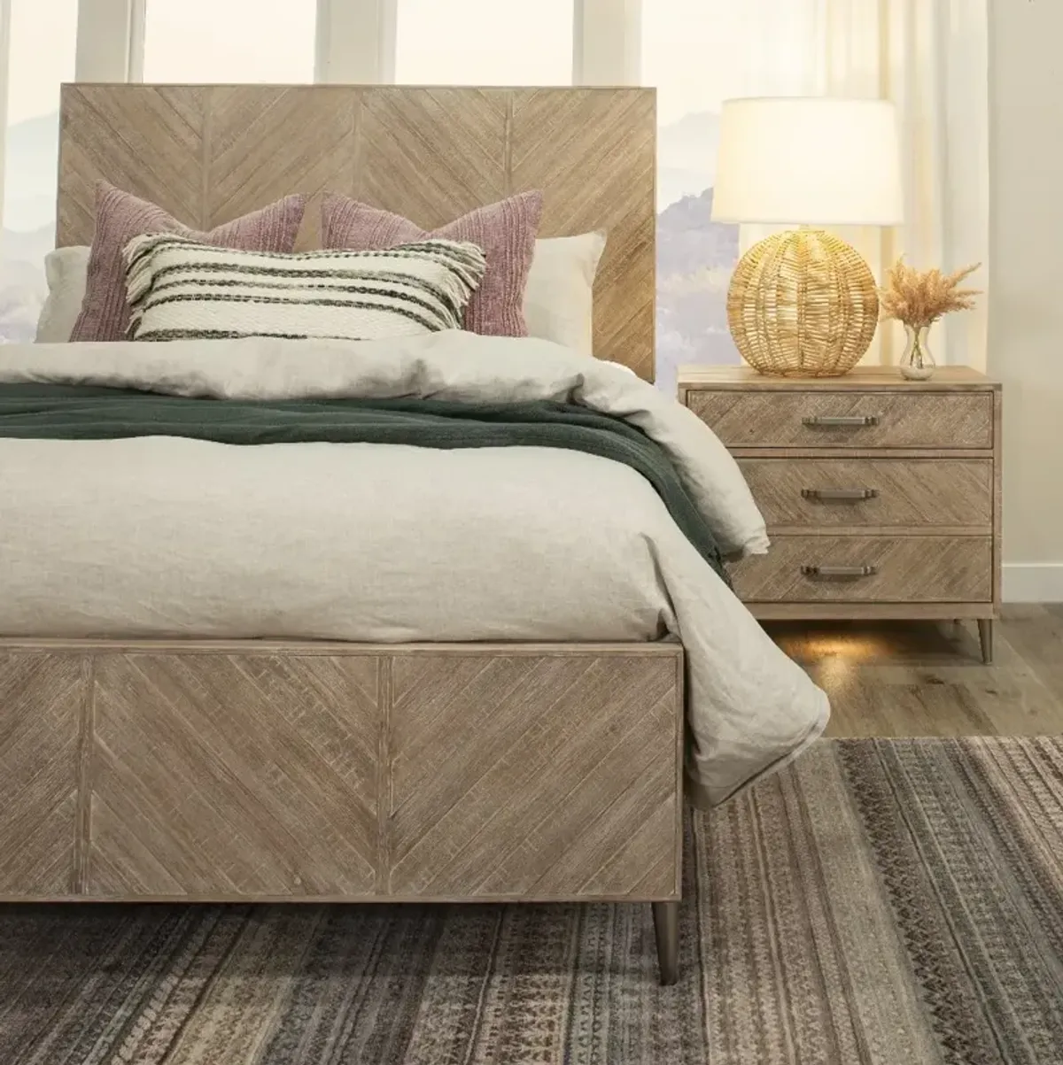 Morgan Acacia Wood King Bed