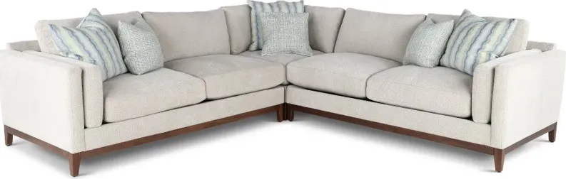 Kelsey Dove Beige 3 Piece Sectional