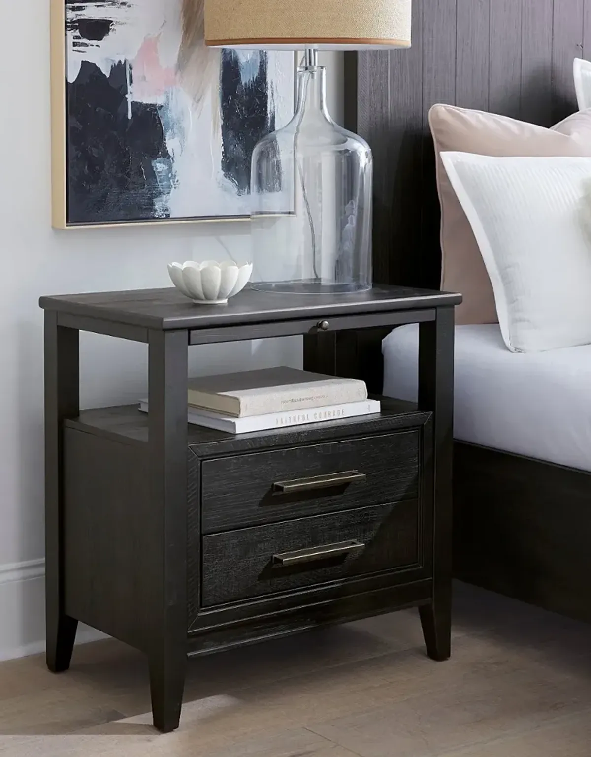 Callahan Black Nightstand