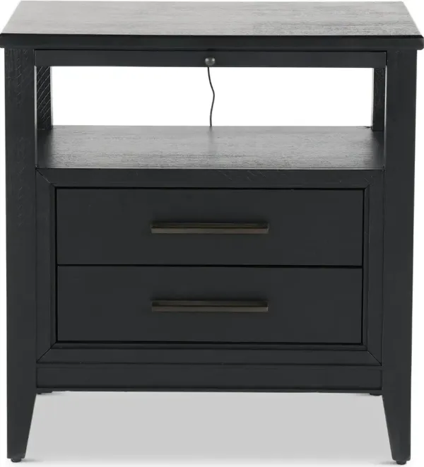 Callahan Black Nightstand