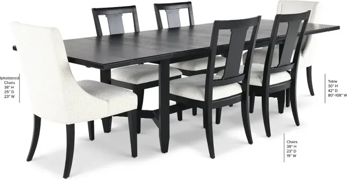 Callahan Black 7 Piece Dining Set