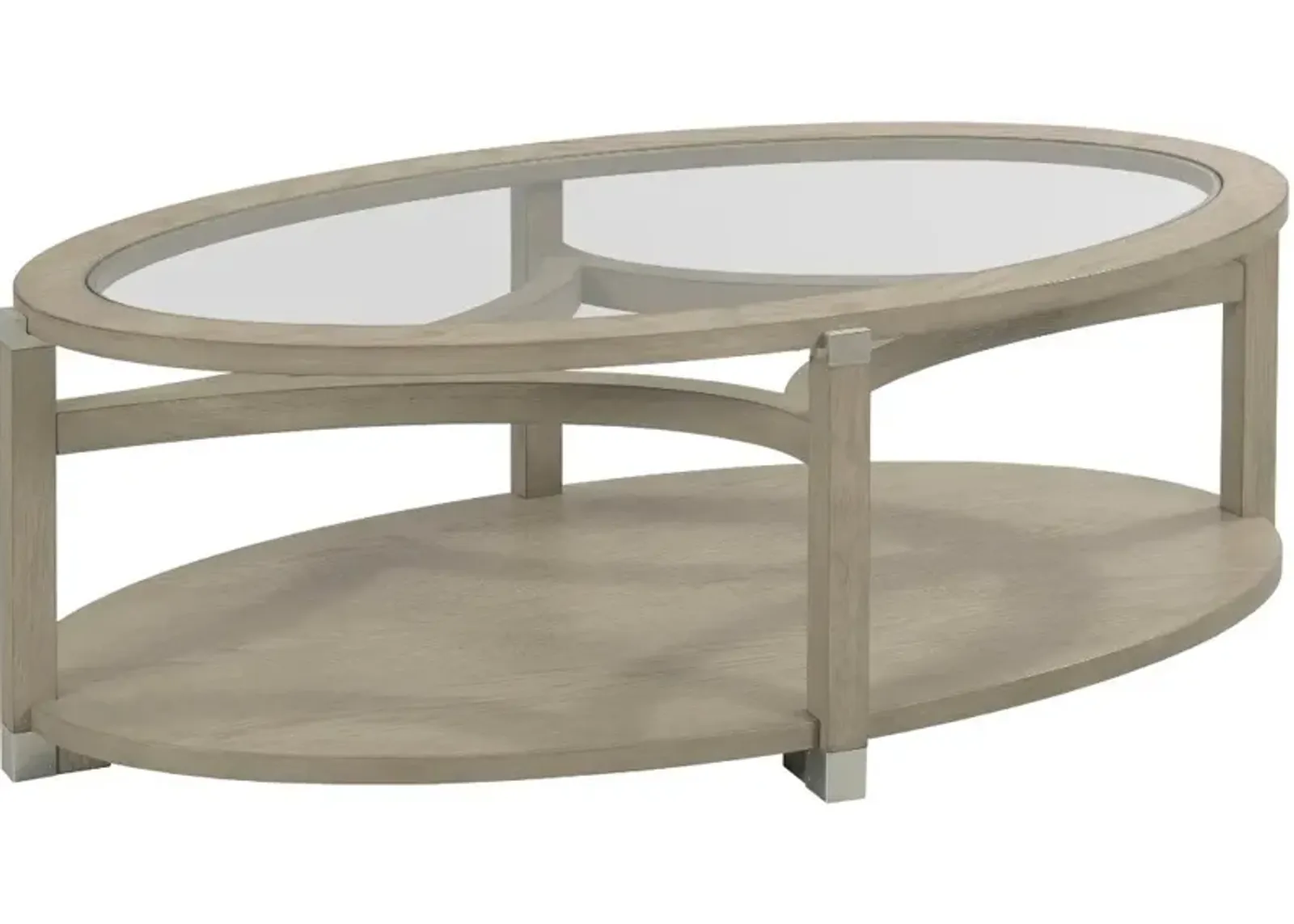 Solstice Soft Beige Oval Coffee Table