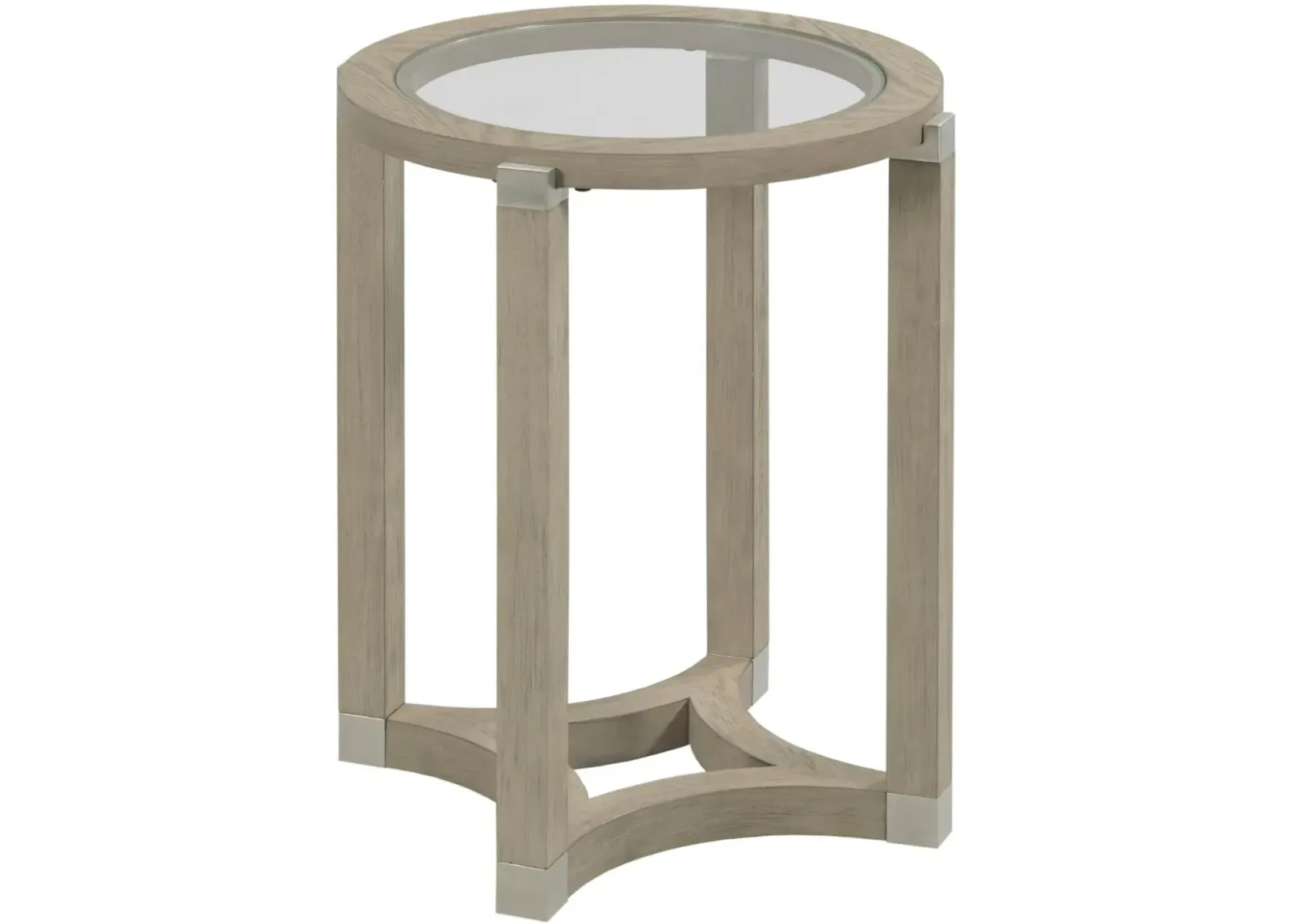 Solstice Soft Beige Round Chairside Table