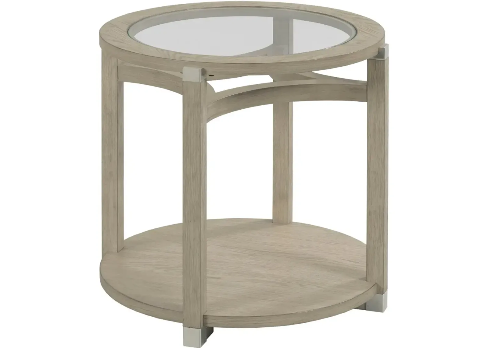 Solstice Soft Beige Round End Table